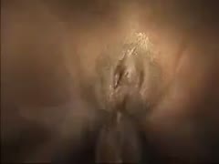 A dark girlfriend with a big ass takes it in the ass and gets facialized.